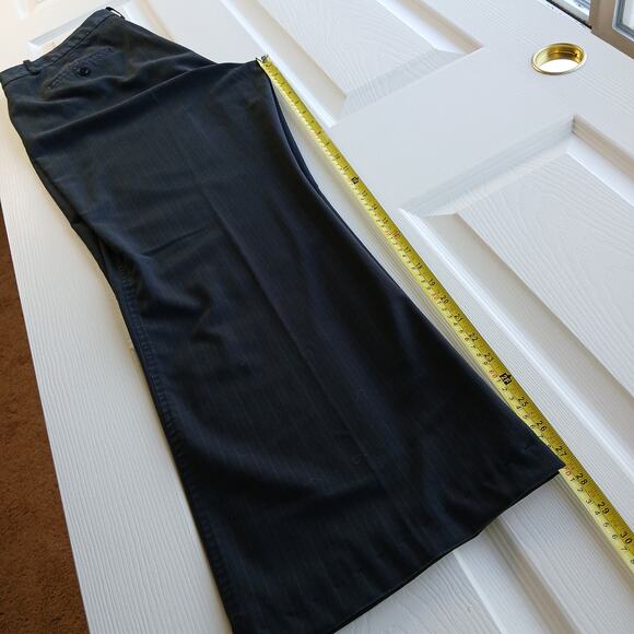 Worthington Modern Fit Pinstripe Slacks size 16 black straight leg real pockets - Picture 12 of 16
